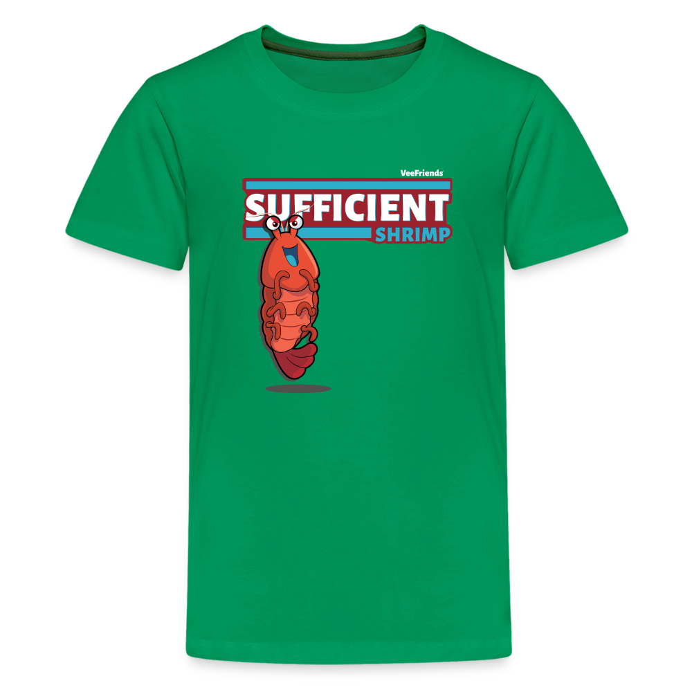 
            
                Load image into Gallery viewer, Sufficient Shrimp Character Comfort Kids Tee - kelly green
            
        