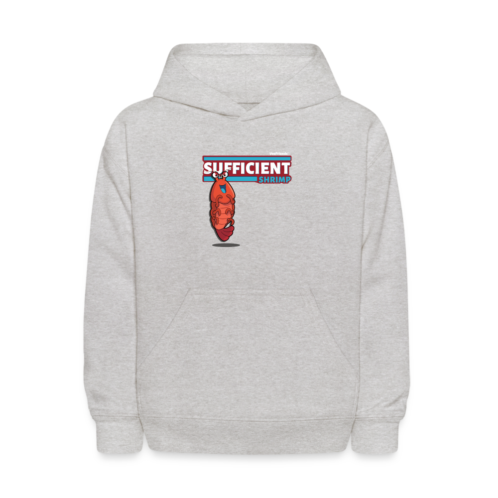 Sufficient Shrimp Character Comfort Kids Hoodie - heather gray