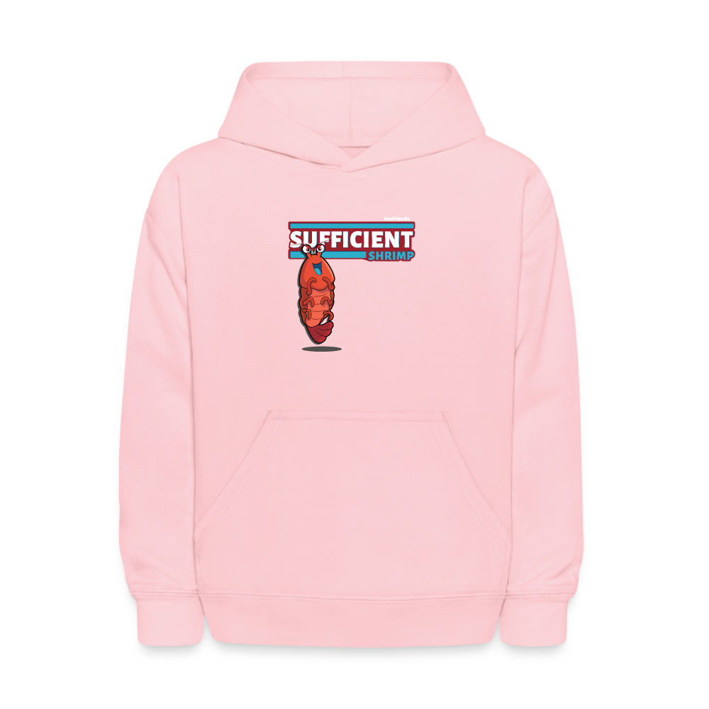 Sufficient Shrimp Character Comfort Kids Hoodie - pink