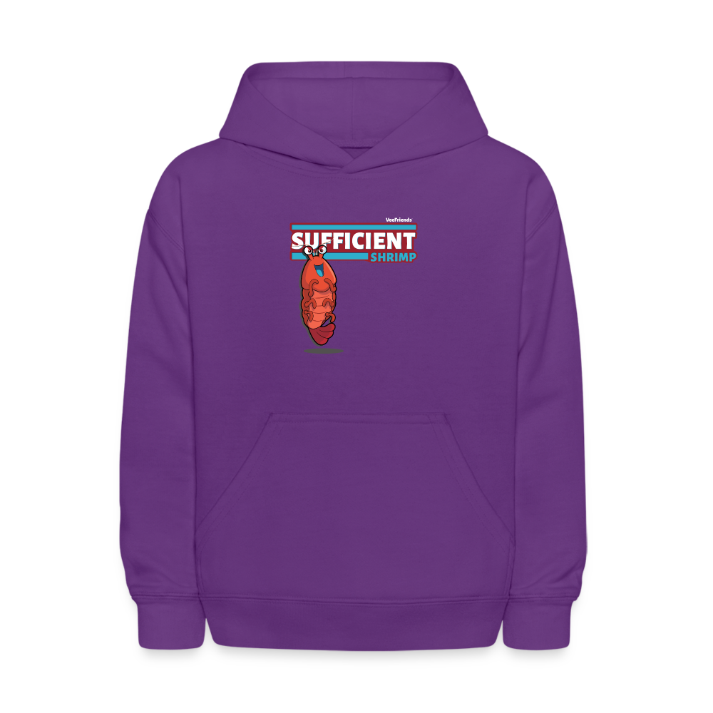 Sufficient Shrimp Character Comfort Kids Hoodie - purple