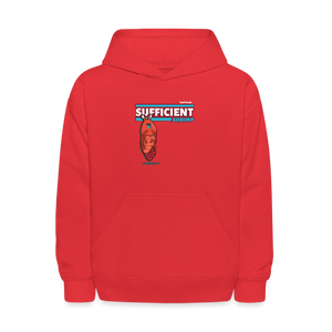 Sufficient Shrimp Character Comfort Kids Hoodie - red