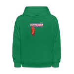 Sufficient Shrimp Character Comfort Kids Hoodie - kelly green