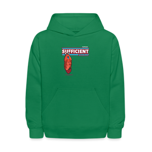 Sufficient Shrimp Character Comfort Kids Hoodie - kelly green