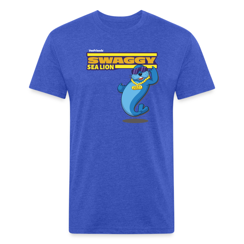Swaggy Sea Lion Character Comfort Adult Tee - heather royal