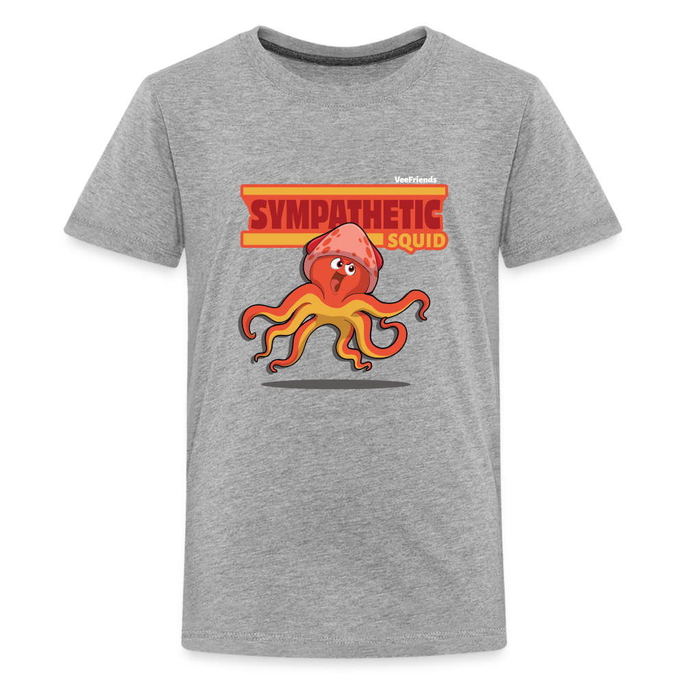 Sympathetic Squid Character Comfort Kids Tee - heather gray