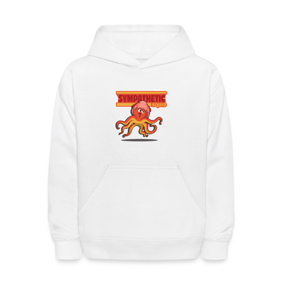 
            
                Load image into Gallery viewer, Sympathetic Squid Character Comfort Kids Hoodie - white
            
        