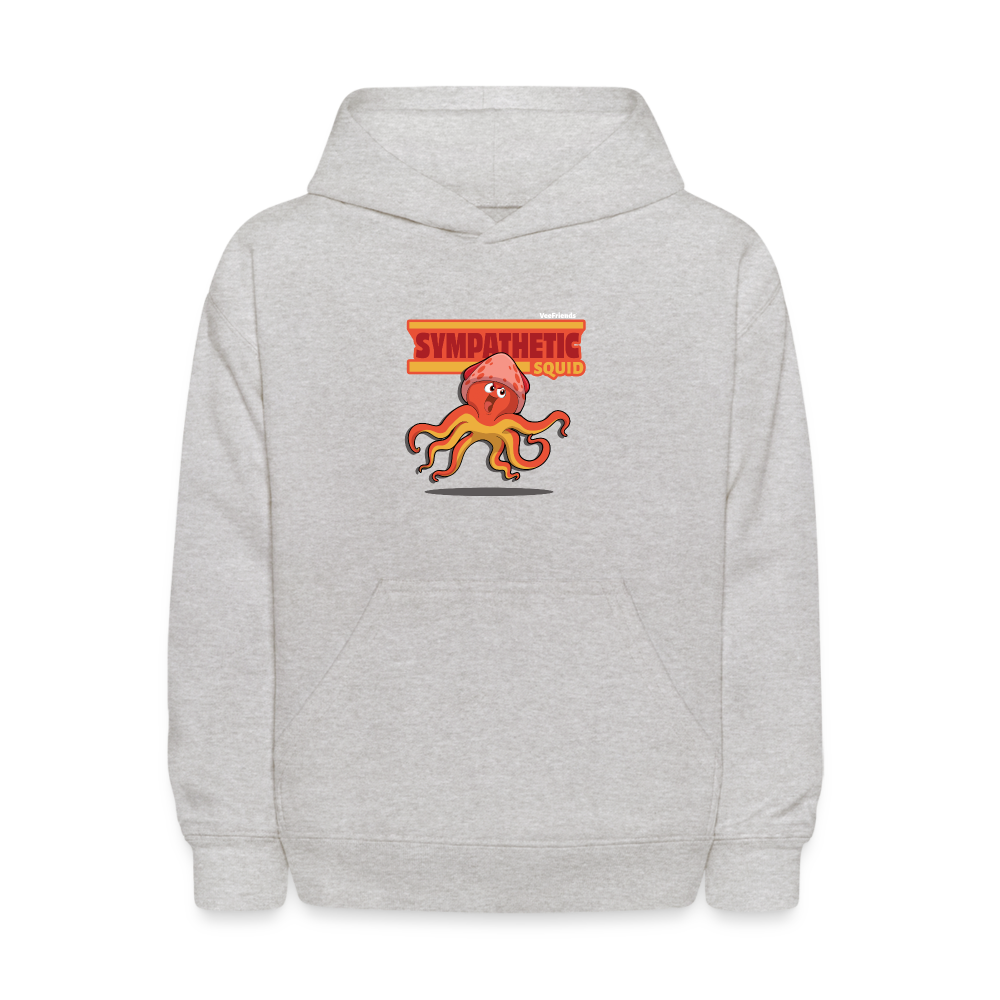 Sympathetic Squid Character Comfort Kids Hoodie - heather gray