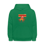 Sympathetic Squid Character Comfort Kids Hoodie - kelly green