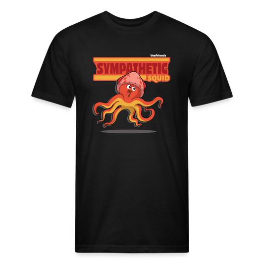 Sympathetic Squid Character Comfort Adult Tee - black