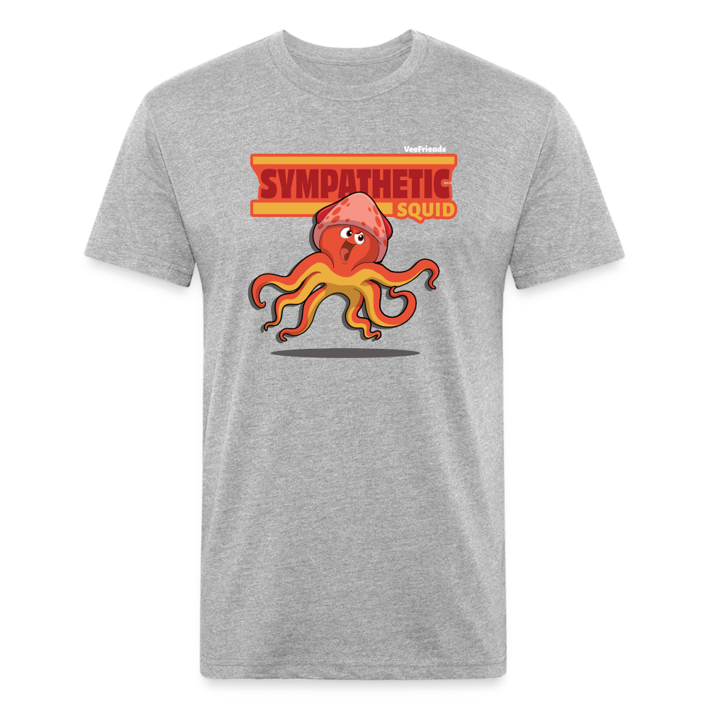 Sympathetic Squid Character Comfort Adult Tee - heather gray