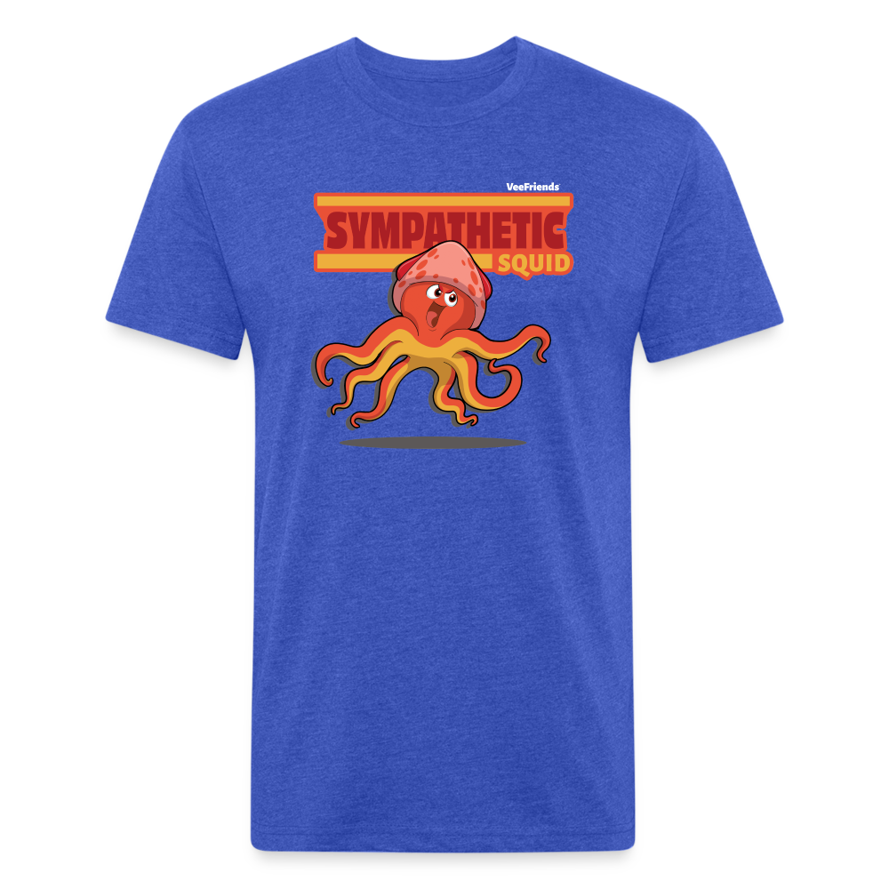 Sympathetic Squid Character Comfort Adult Tee - heather royal