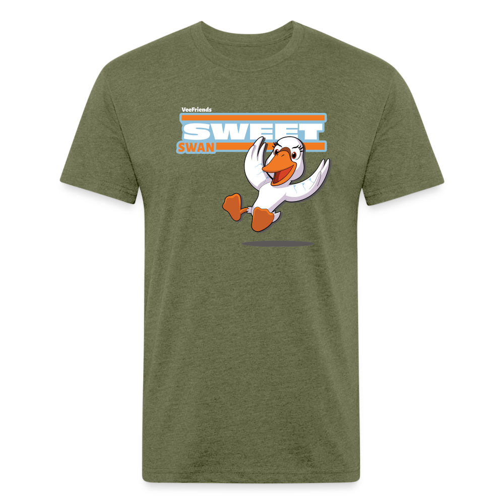 Sweet Swan Character Comfort Adult Tee - heather military green