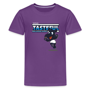Tasteful Malayan Tapir Character Comfort Kids Tee - purple