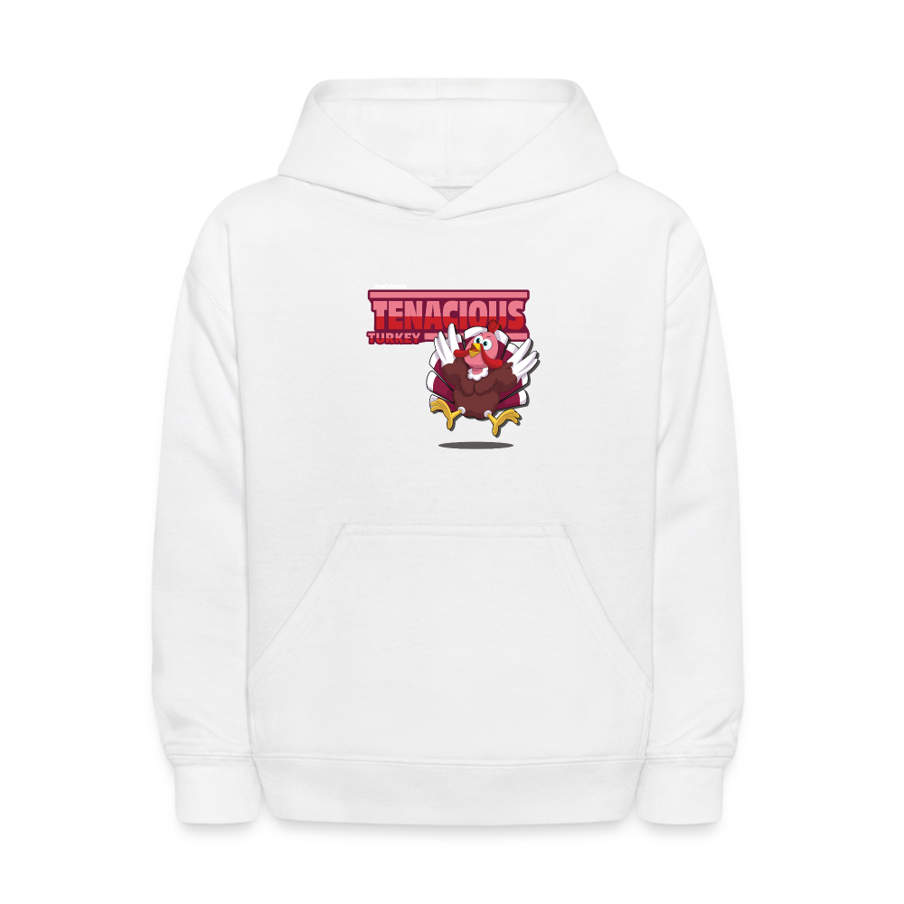 Tenacious Turkey Character Comfort Kids Hoodie - white