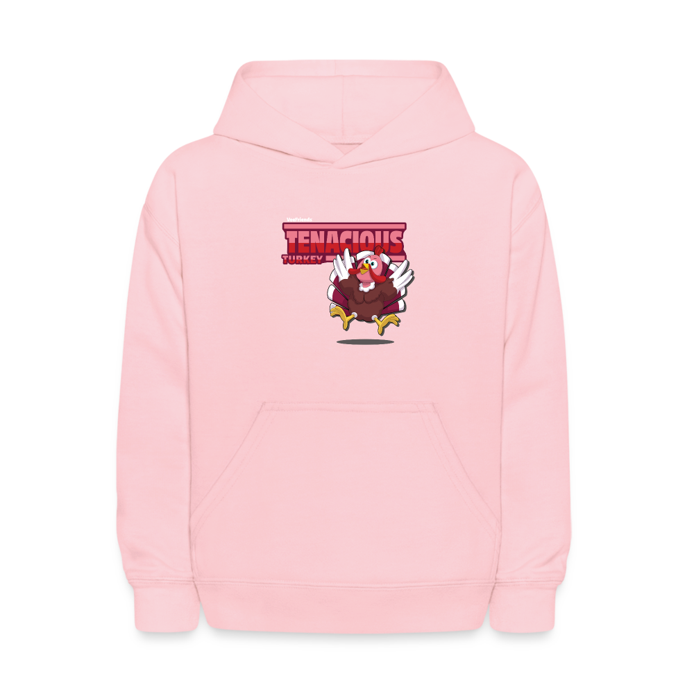 Tenacious Turkey Character Comfort Kids Hoodie - pink