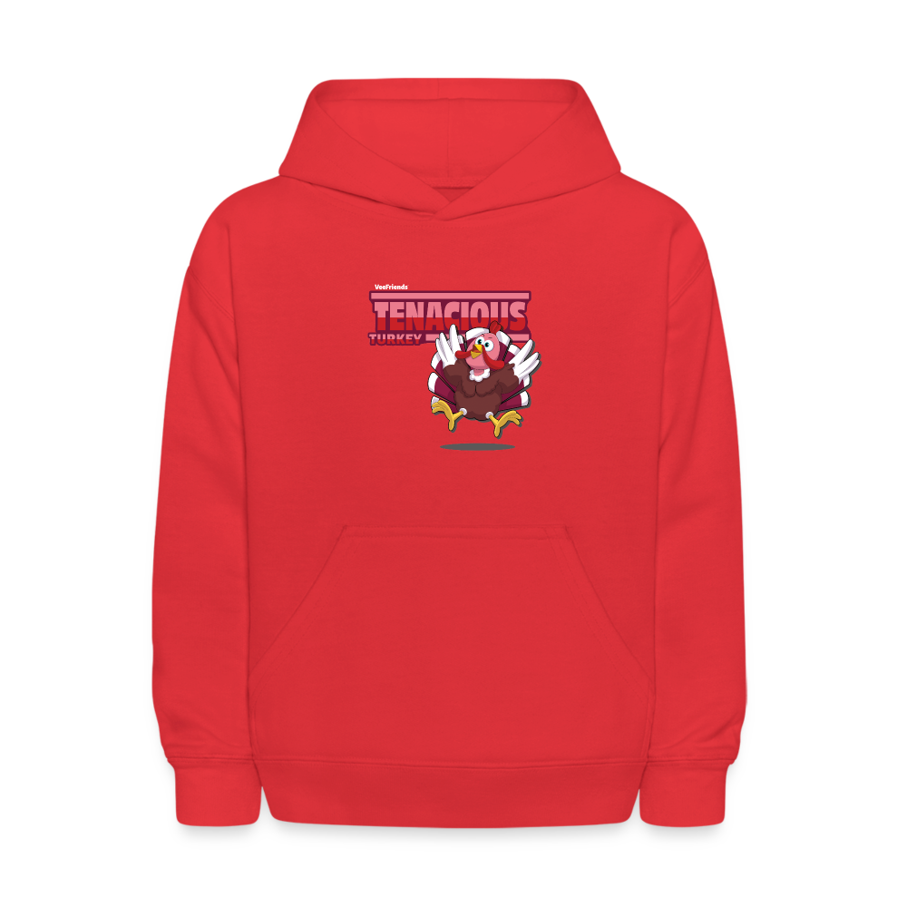 Tenacious Turkey Character Comfort Kids Hoodie - red