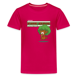 The Oak Monster Character Comfort Kids Tee - dark pink