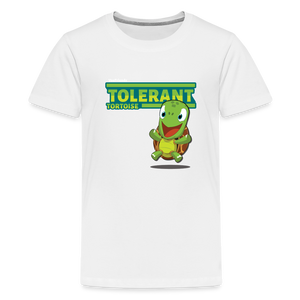 Tolerant Tortoise Character Comfort Kids Tee - white