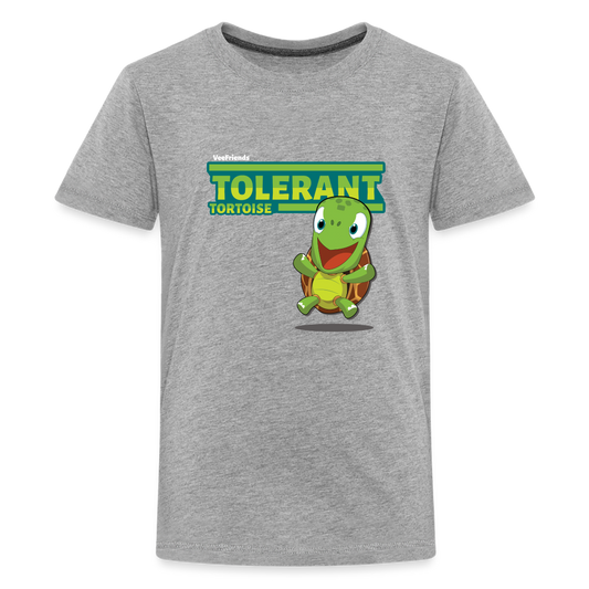 Tolerant Tortoise Character Comfort Kids Tee - heather gray