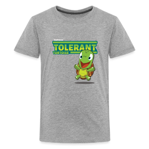 Tolerant Tortoise Character Comfort Kids Tee - heather gray