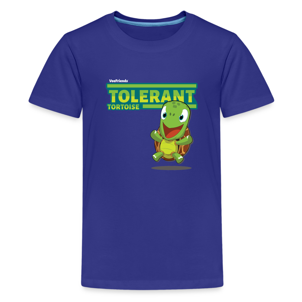 Tolerant Tortoise Character Comfort Kids Tee - royal blue