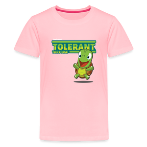 Tolerant Tortoise Character Comfort Kids Tee - pink