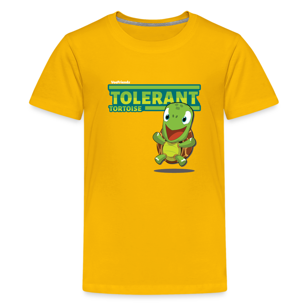 Tolerant Tortoise Character Comfort Kids Tee - sun yellow