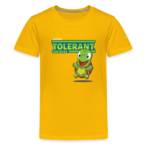 Tolerant Tortoise Character Comfort Kids Tee - sun yellow