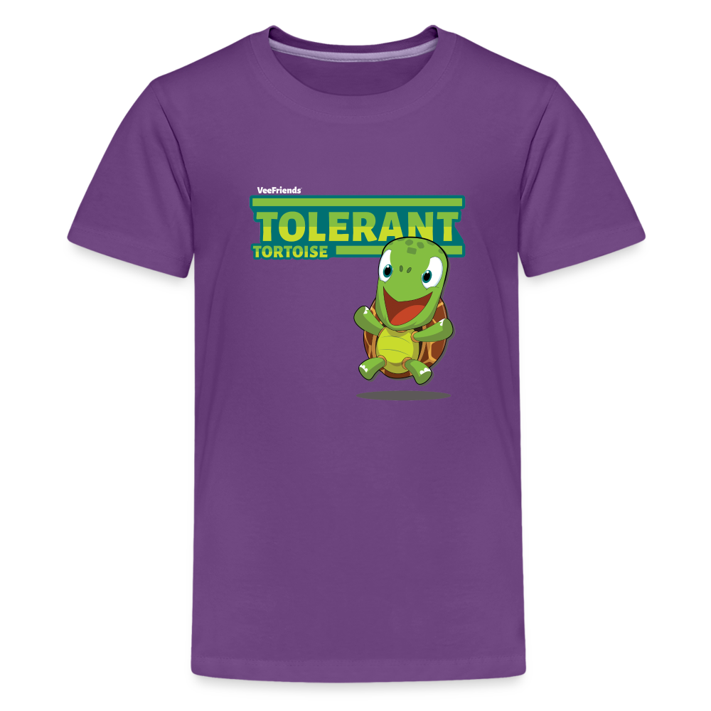Tolerant Tortoise Character Comfort Kids Tee - purple