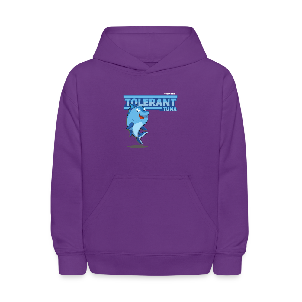 Tolerant Tuna Character Comfort Kids Hoodie - purple