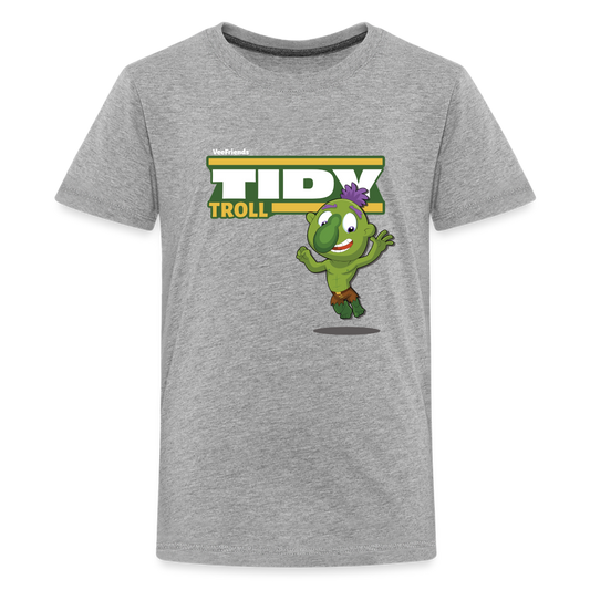 Tidy Troll Character Comfort Kids Tee - heather gray