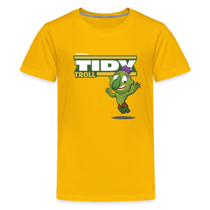 Tidy Troll Character Comfort Kids Tee - sun yellow