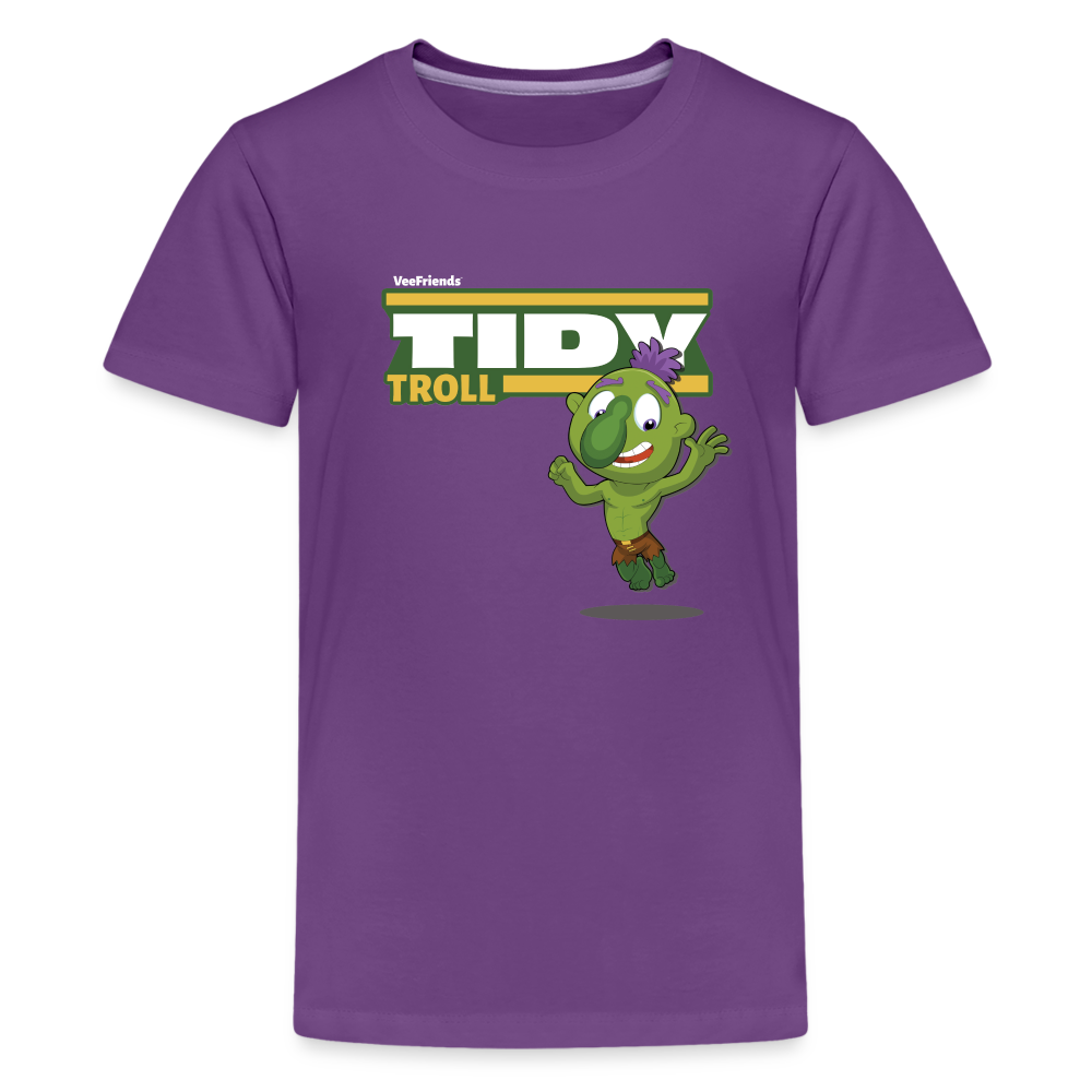 Tidy Troll Character Comfort Kids Tee - purple