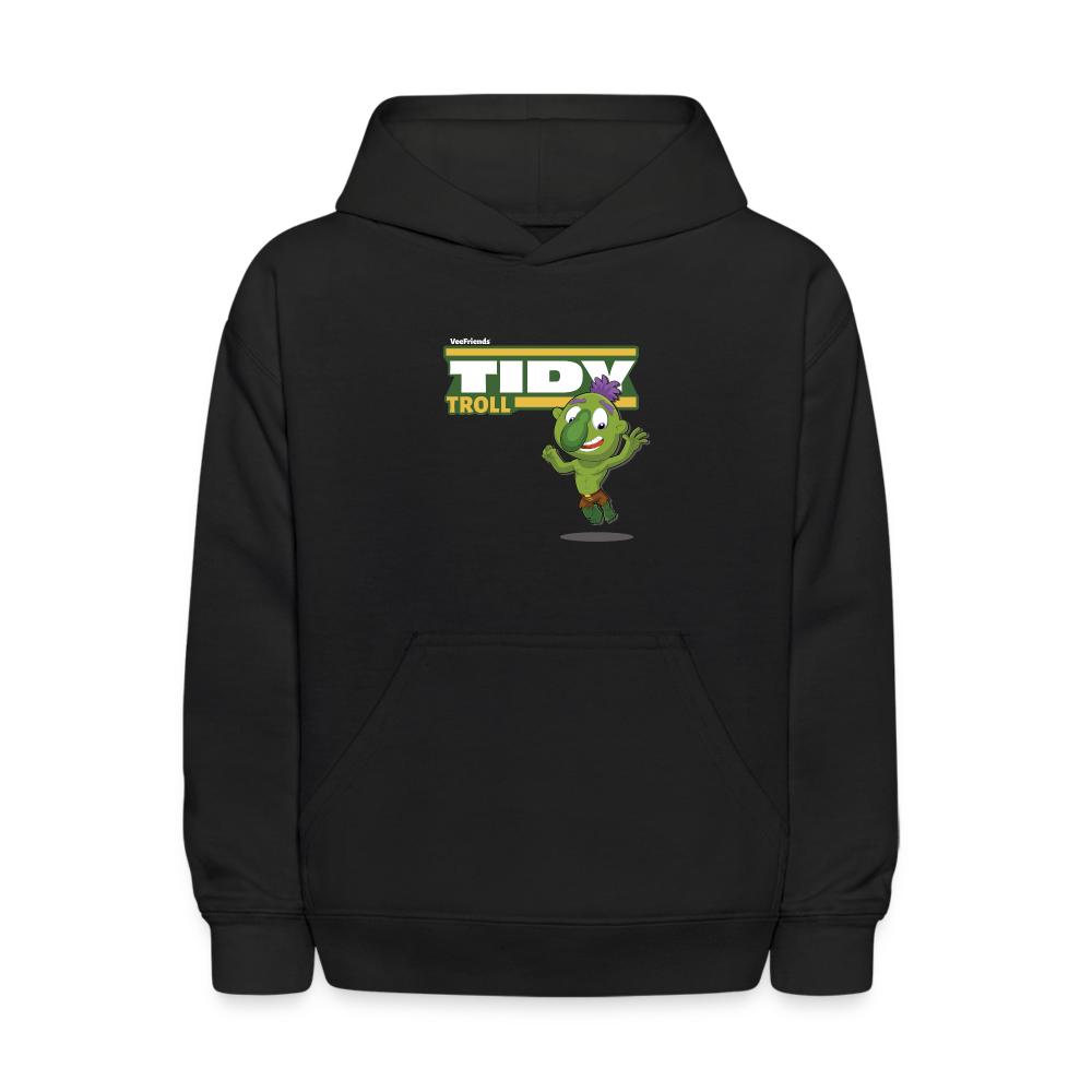 Tidy Troll Character Comfort Kids Hoodie - black