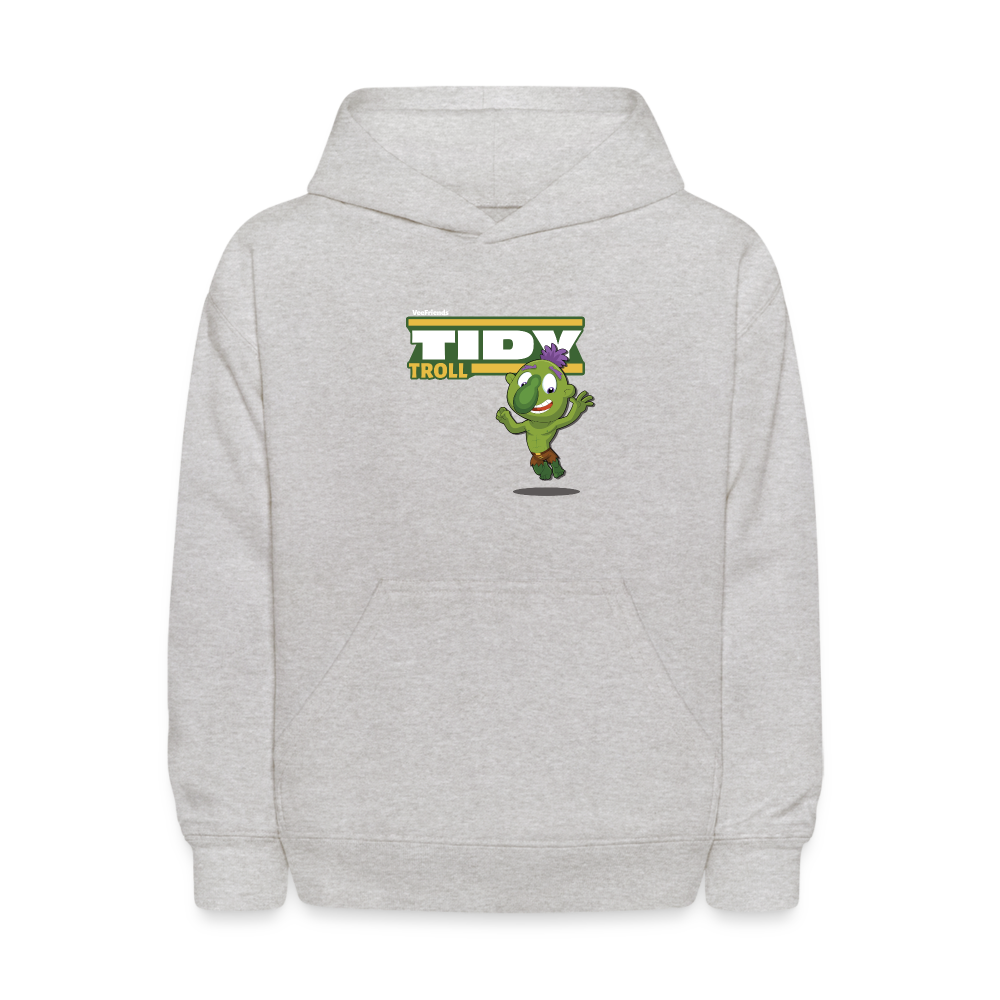 Tidy Troll Character Comfort Kids Hoodie - heather gray