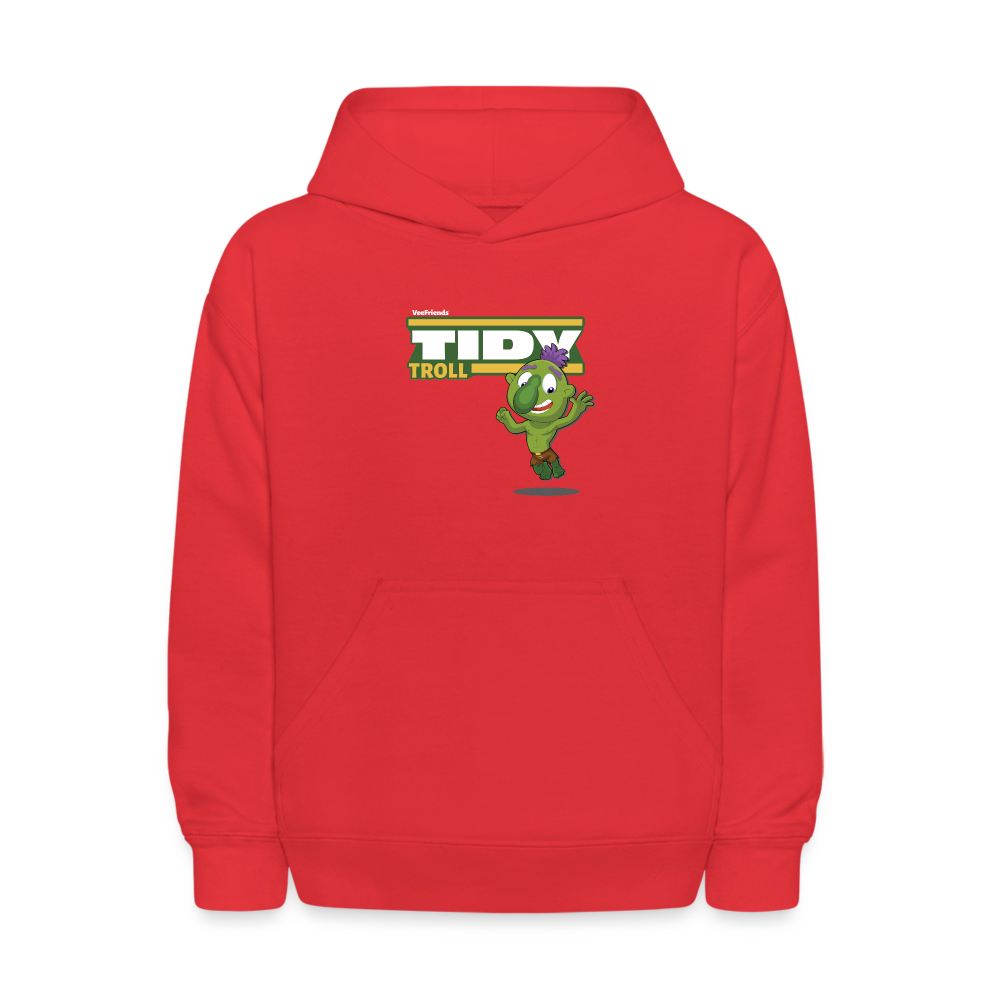 
            
                Load image into Gallery viewer, Tidy Troll Character Comfort Kids Hoodie - red
            
        
