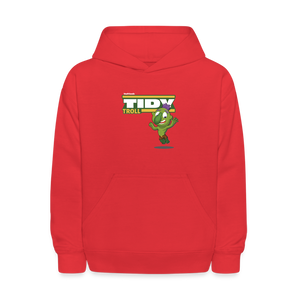 
            
                Load image into Gallery viewer, Tidy Troll Character Comfort Kids Hoodie - red
            
        