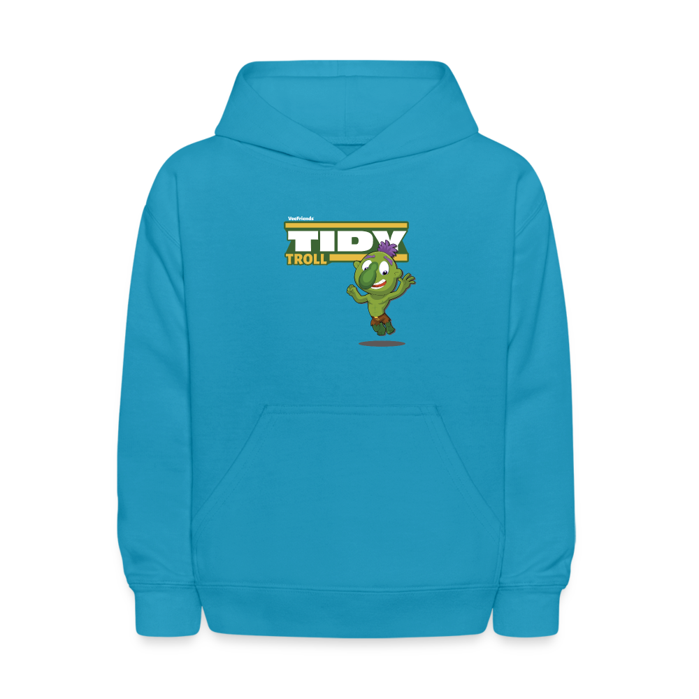 Tidy Troll Character Comfort Kids Hoodie - turquoise