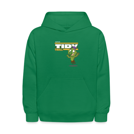 Tidy Troll Character Comfort Kids Hoodie - kelly green