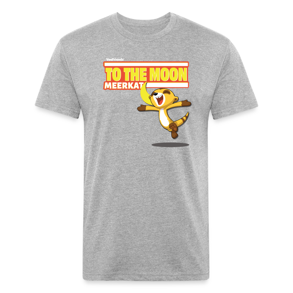 To The Moon Meerkat Character Comfort Adult Tee - heather gray