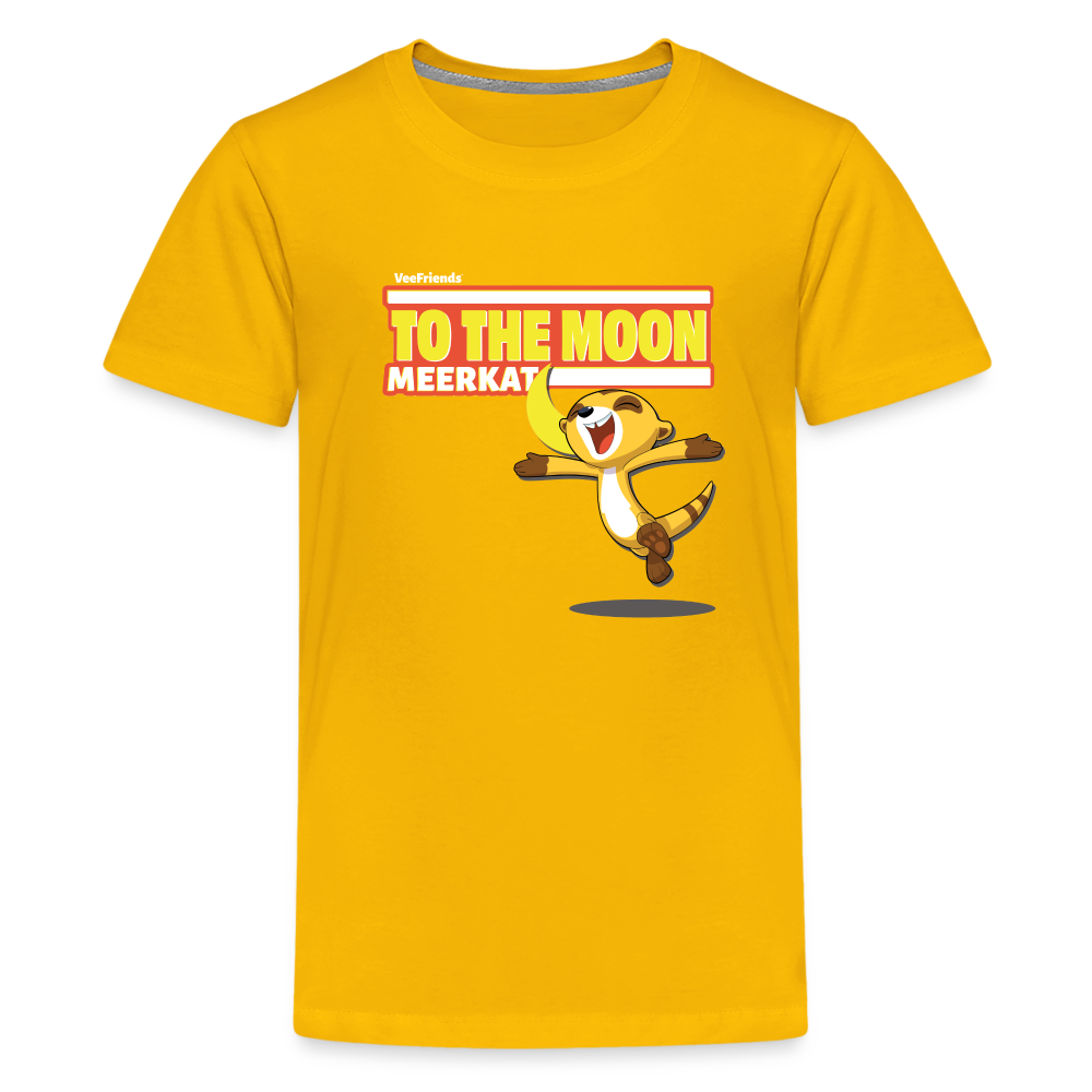 To The Moon Meerkat Character Comfort Kids Tee - sun yellow