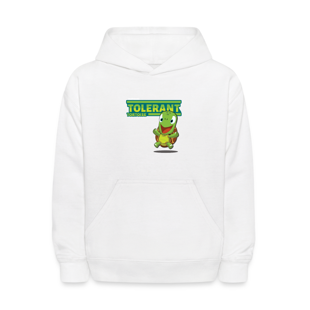 Tolerant Tortoise Character Comfort Kids Hoodie - white