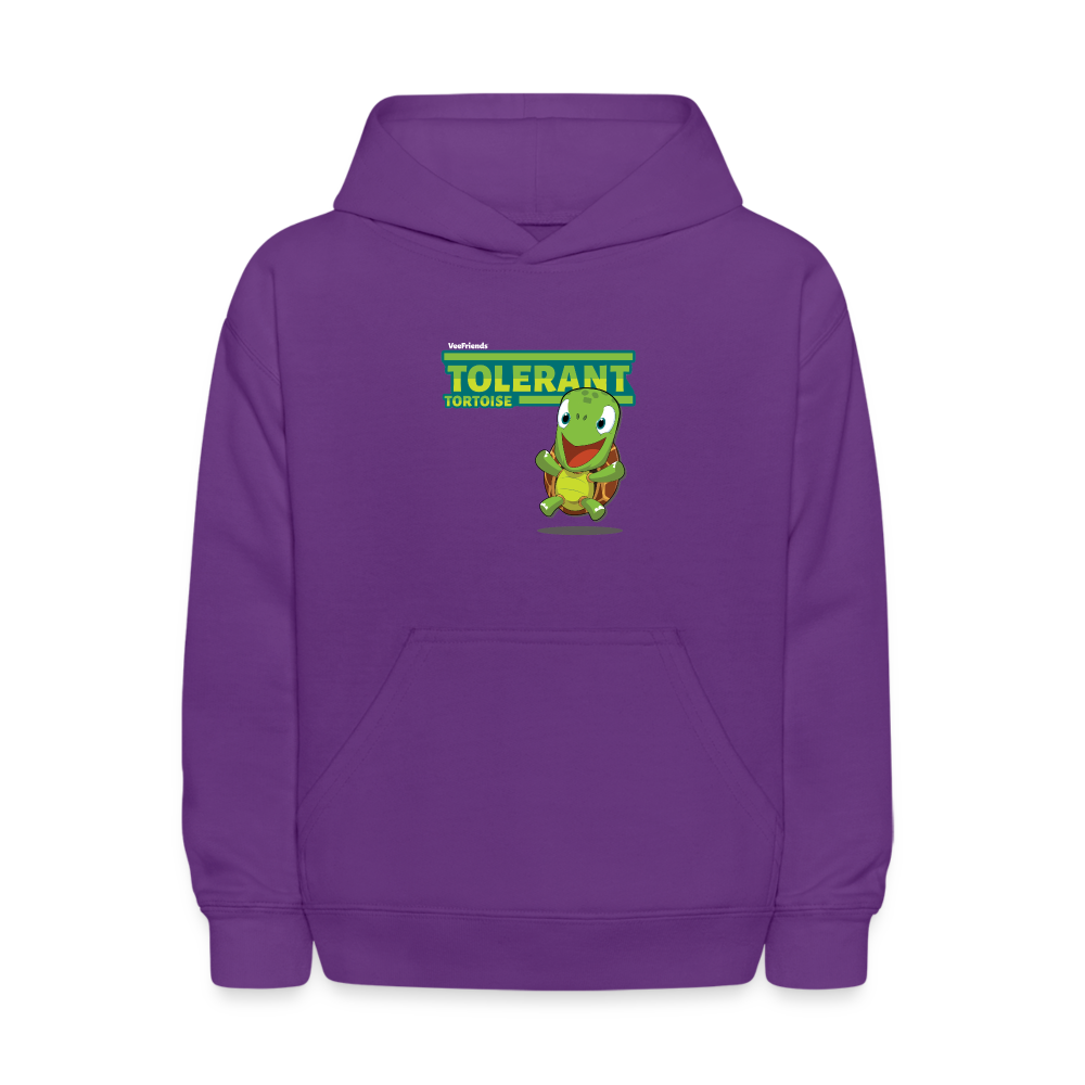 Tolerant Tortoise Character Comfort Kids Hoodie - purple