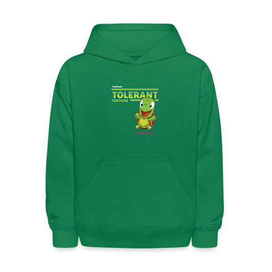 Tolerant Tortoise Character Comfort Kids Hoodie - kelly green