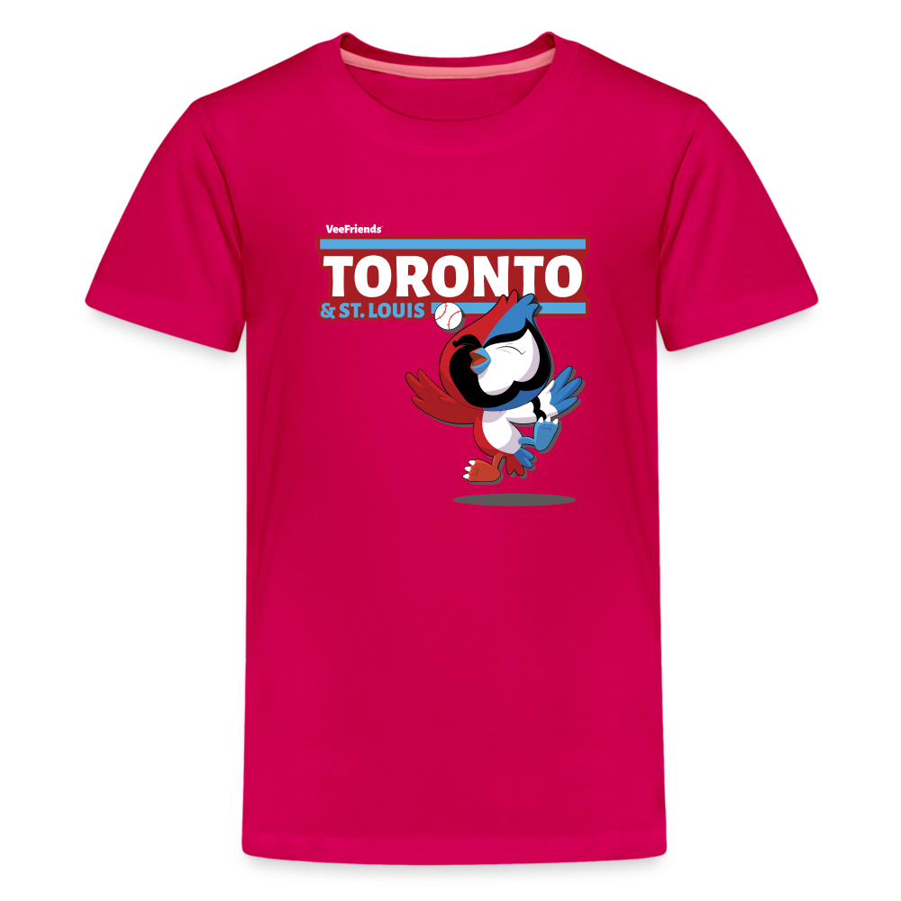 Toronto & St. Louis Character Comfort Kids Tee - dark pink