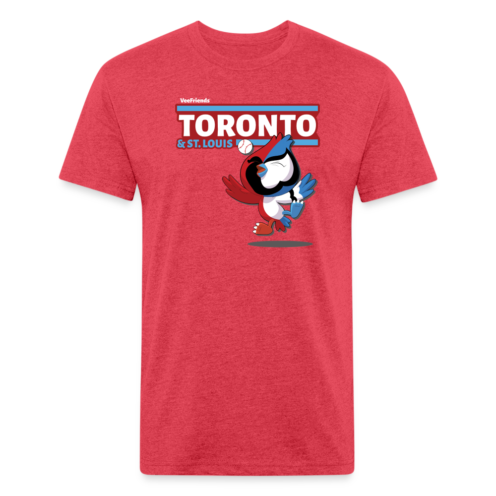 
            
                Load image into Gallery viewer, Toronto &amp;amp; St. Louis Character Comfort Adult Tee - heather red
            
        