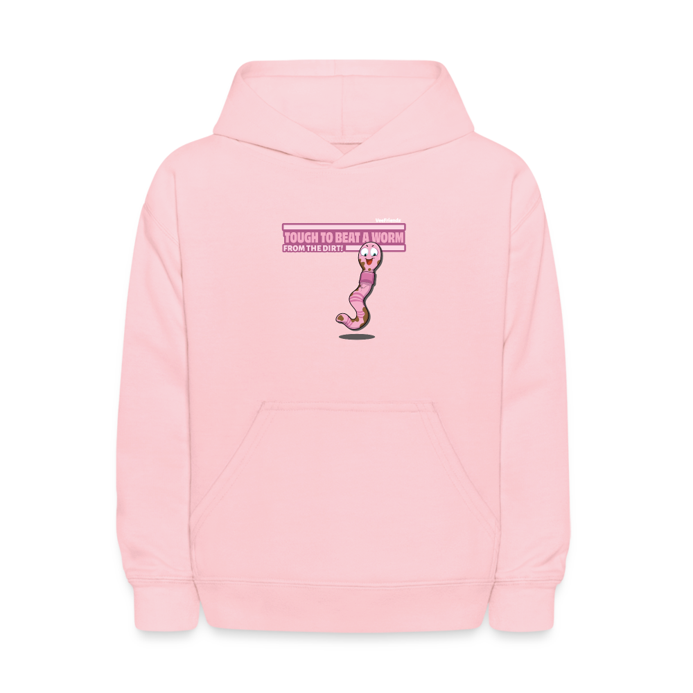 Tough To Beat A Worm From The Dirt! Character Comfort Kids Hoodie - pink