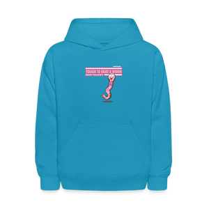 Tough To Beat A Worm From The Dirt! Character Comfort Kids Hoodie - turquoise