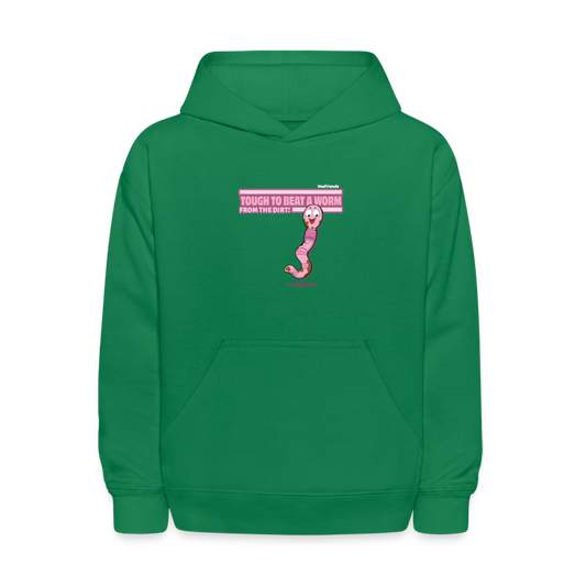 Tough To Beat A Worm From The Dirt! Character Comfort Kids Hoodie - kelly green