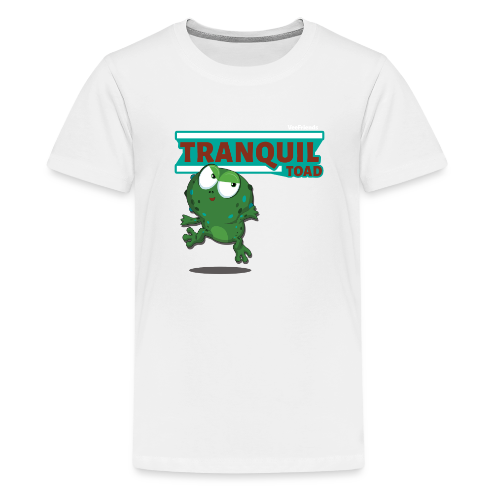 Tranquil Toad Character Comfort Kids Tee - white